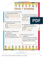 Múltiplos y Divisores