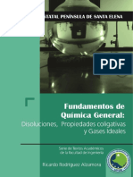 Fundamentos de Quimica General - Disoluciones, Propiedades Coligativas y Gases Ideales