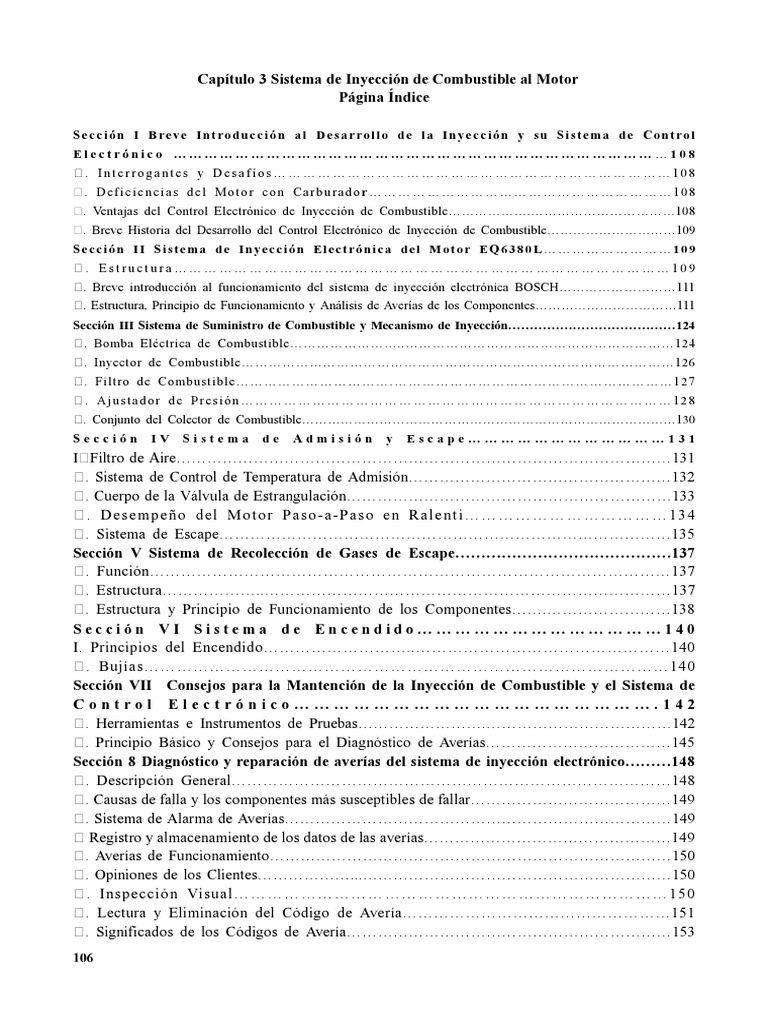 Chapter 3 Engine Fuel Injection System Traducción Al Castellano PDF