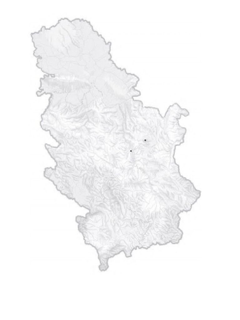 Nema Karta Srbije - Reljef | PDF