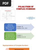 Polar Form of A Complex Number