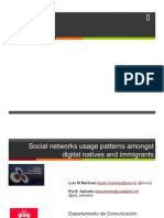 Social networks usage patterns amongst digital natives and immigrants 