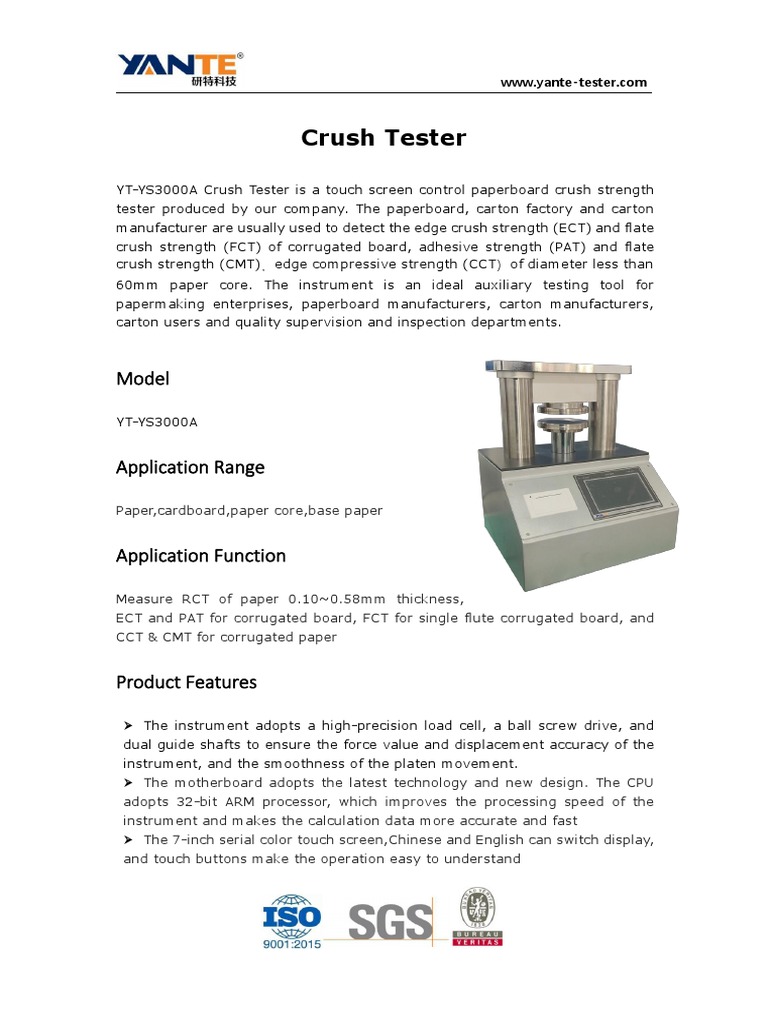 Yt Ys3000a Crush Tester Pdf
