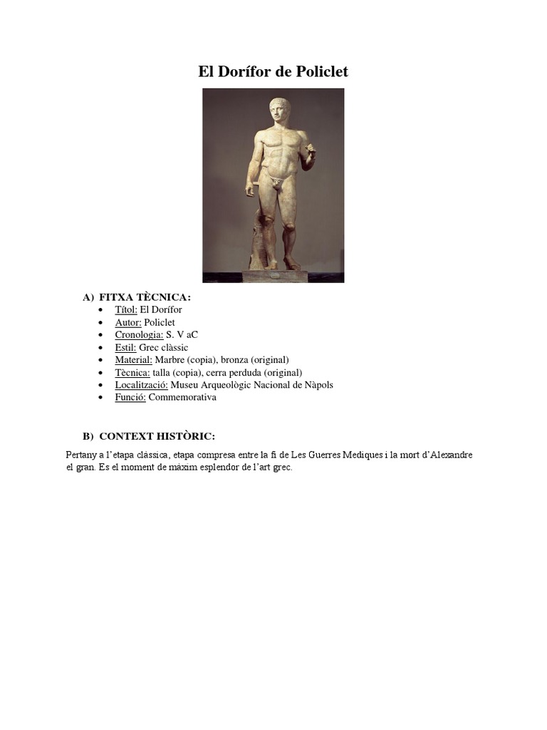 El Dorífor de Policlet | PDF