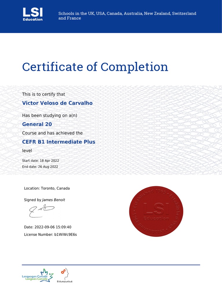 LSI - Certificate 2 | PDF