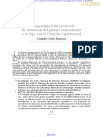 La Importancia Del Protocolo de Actuación Del Primer Respondiente y Su Liga Con El Derecho Operacional