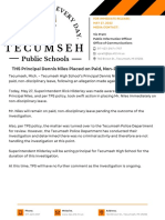 Tecumseh Public Schools - Press Releases