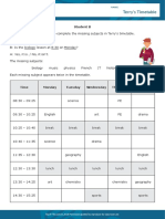 Speaking Timetable