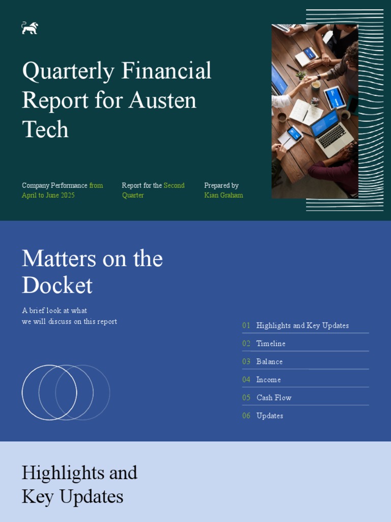 Financial Report Presentation Template | PDF | Revenue | Business