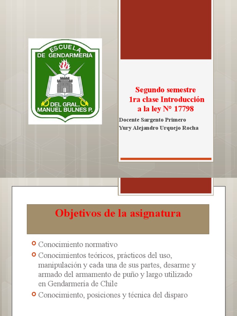 Clase 1 Ley 17798.pptx22 PDF Pirotécnica Armas de fuego