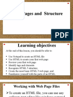 Web Pages and Structure