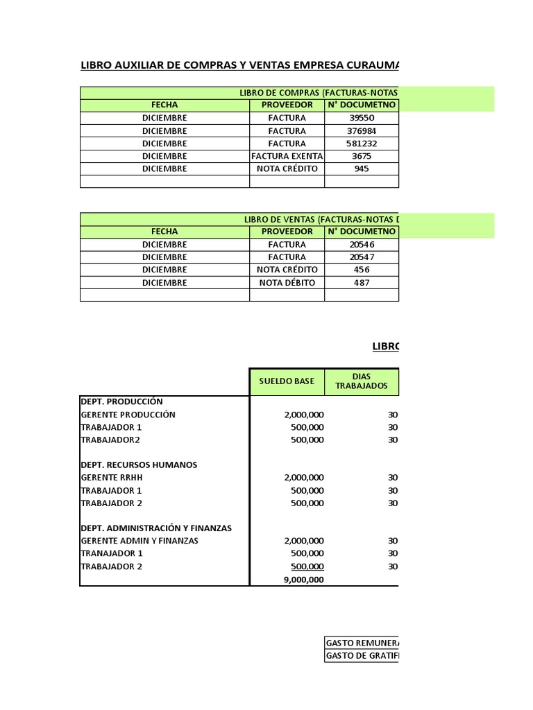 Libro de Compras y Ventas Diciembre 20 | PDF | Factura | Corporaciones