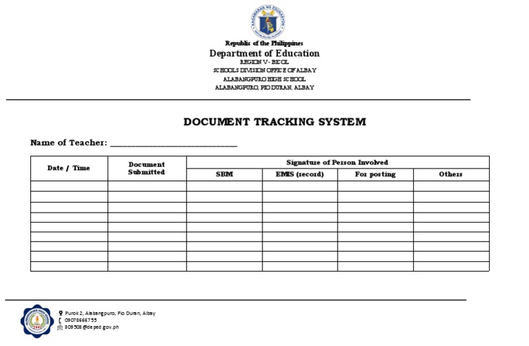 Document Tracking System Pdf