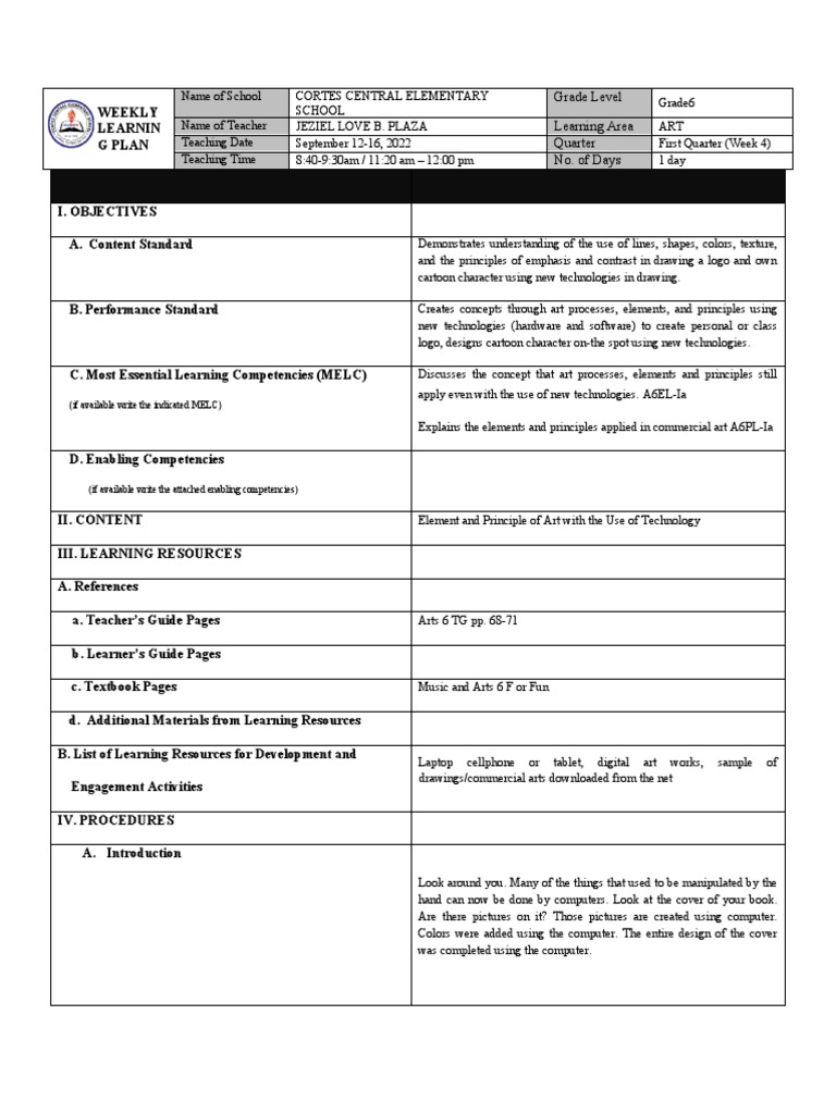 Art Grade 6 Pdf Drawing Paintings