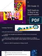 HG Grade 12: Self Analysis: Asteptomy Improvement: Prepared By: Ian D. Durias