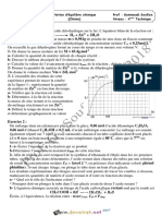 Série D'exercices - Sciences Physiques - Equilibre Chimique - Bac Technique (2017-2018) MR Gammoudi Soufien