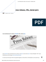Cara Membuat Press Release, Rilis, Siaran Pers Romeltea Online