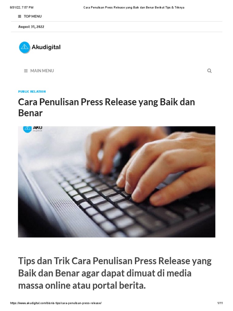 cara membuat press release perusahaan yang efektif dan menarik perhatian media