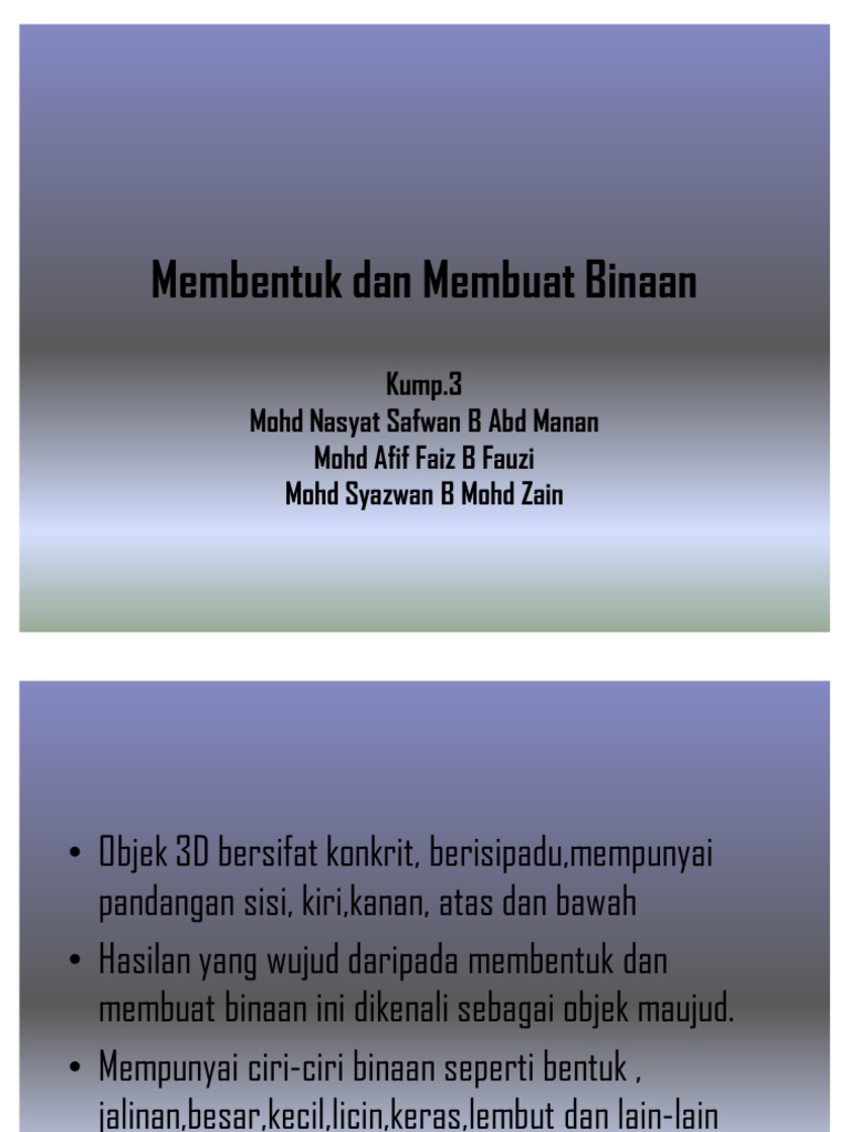 Membentuk Dan Membuat Binaan | PDF