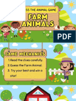 Colorful Illustration Guess The Farm Animal Game Presentation