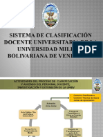 Sistema de Clasificacio o Ascenso Docente Universitario de La Umbv