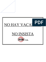 Cartel No Vacante