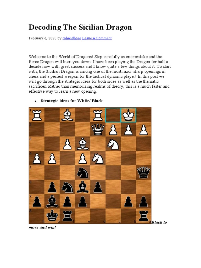 Siciliana Dragon | PDF | Chess Openings | Traditional Board Games