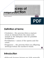 Week 5 THE PROCESS OF REPRODUCTION