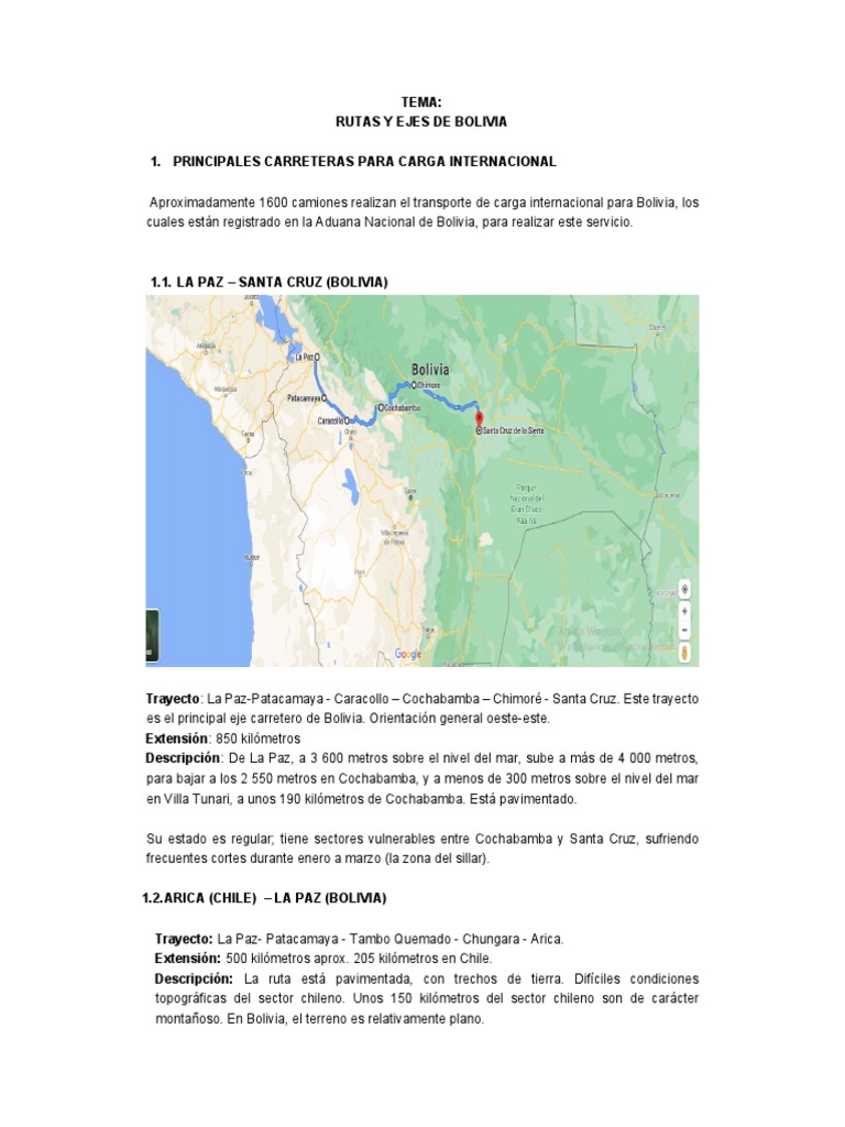 Rutas de Bolivia | PDF