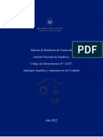 Informe de Rendicion de Cuentas 2022 Instituto Nacional de Jiquilisco