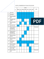 Jadwal Pembersihan Ruang Poliklinik