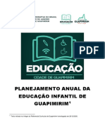 Planejamento anual da educação infantil de Guapimirim