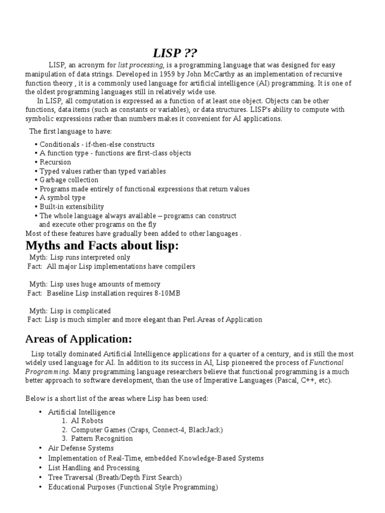 BFS and DFS in Lisp | PDF | Parameter (Computer Programming ...