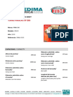 Torno Pinacho SP 200: Ficha Técnica/ Data Sheet