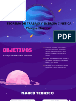 Teorema de trabajo y energía cinética en choque elástico