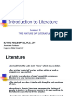 Lesson 1 The Nature of Literature PDF