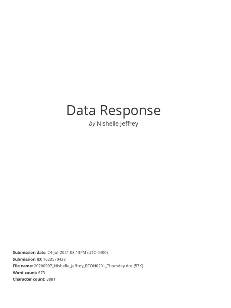 Data Response | PDF | Computers