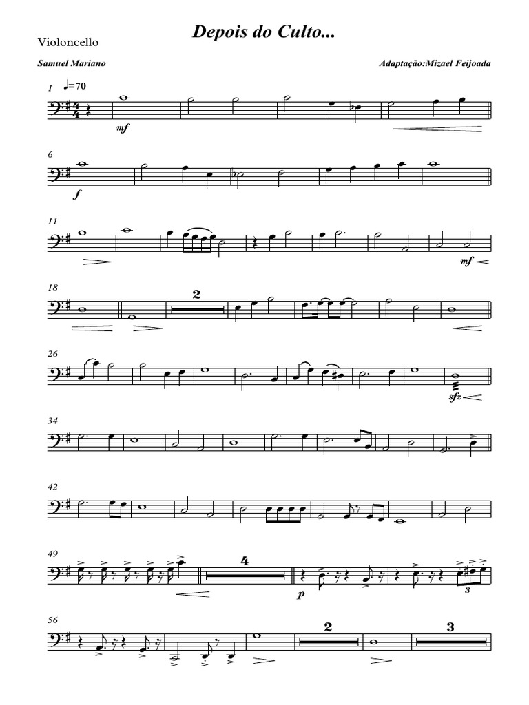 Depois Do Culto Samuel Mariano Partituras E Partes Pdf Pdf