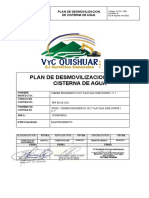 Plan de Desmovilizacion de Cisterna de Agua