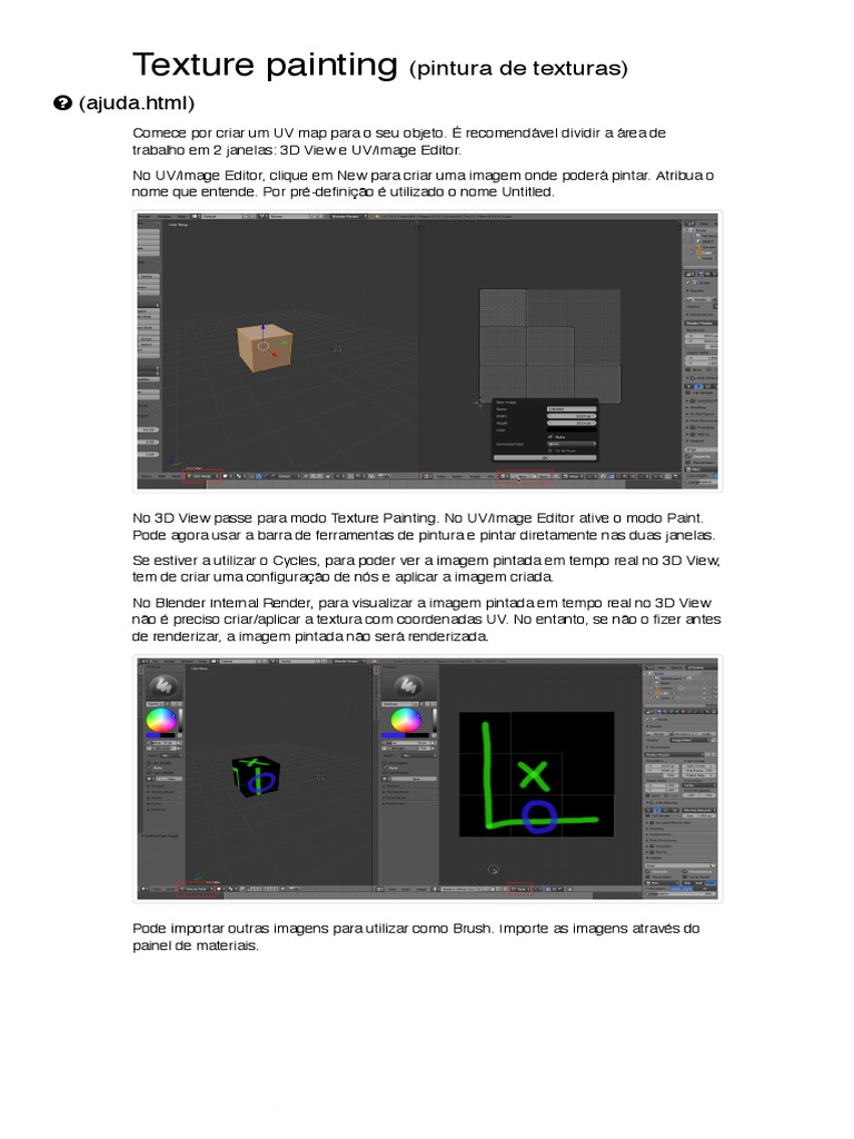 Pintura de Texturas no Blender | PDF | Arte