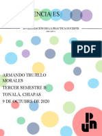 La Docencia Es Circunstancial: Armando Trujillo Morales Tercer Semestre B Tonalá, Chiapas 9 de Octubre de 2020