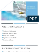 Writing Chapter 1 Introduction