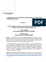 Ley de Ingresos de Oaxaca 2021