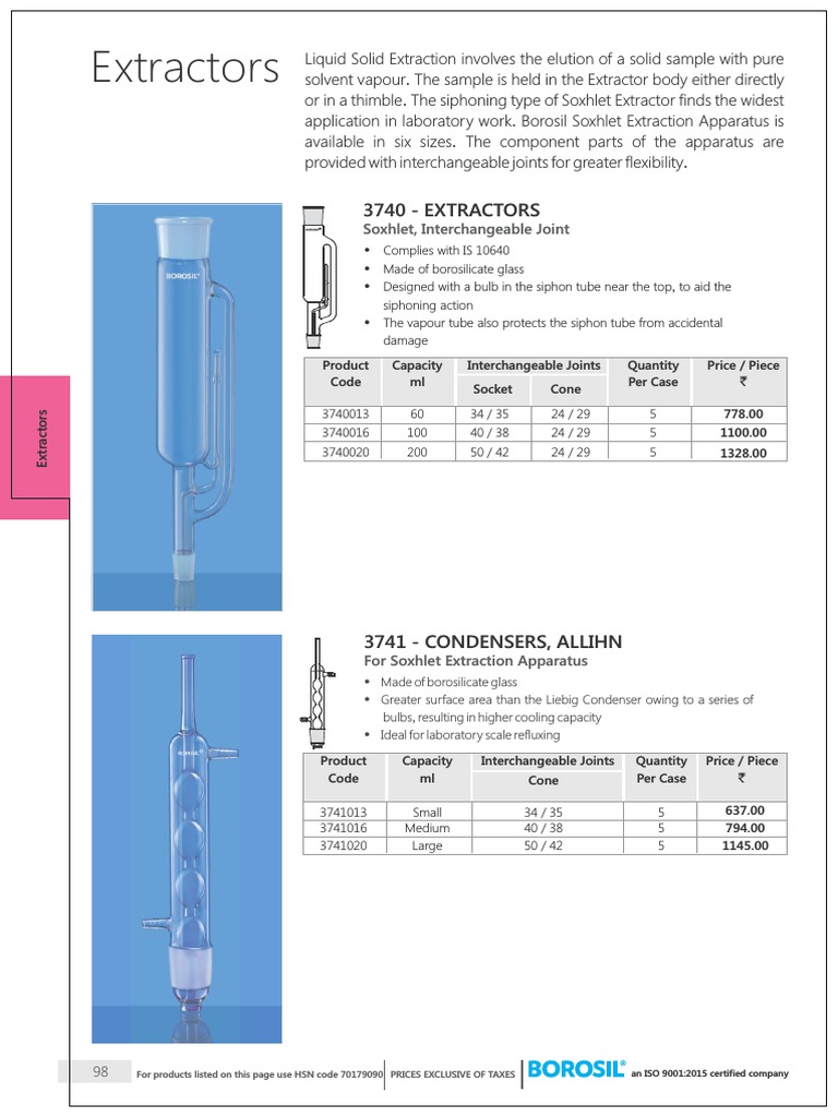 Extraction Appratus | PDF | Homogeneous Chemical Mixtures | Chemistry