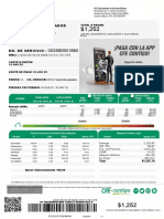 Factura de energía eléctrica por $1,252