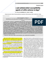 Identification and Antimicrobial Susceptibility of Microbial Agents of Otitis Externa in Dogs