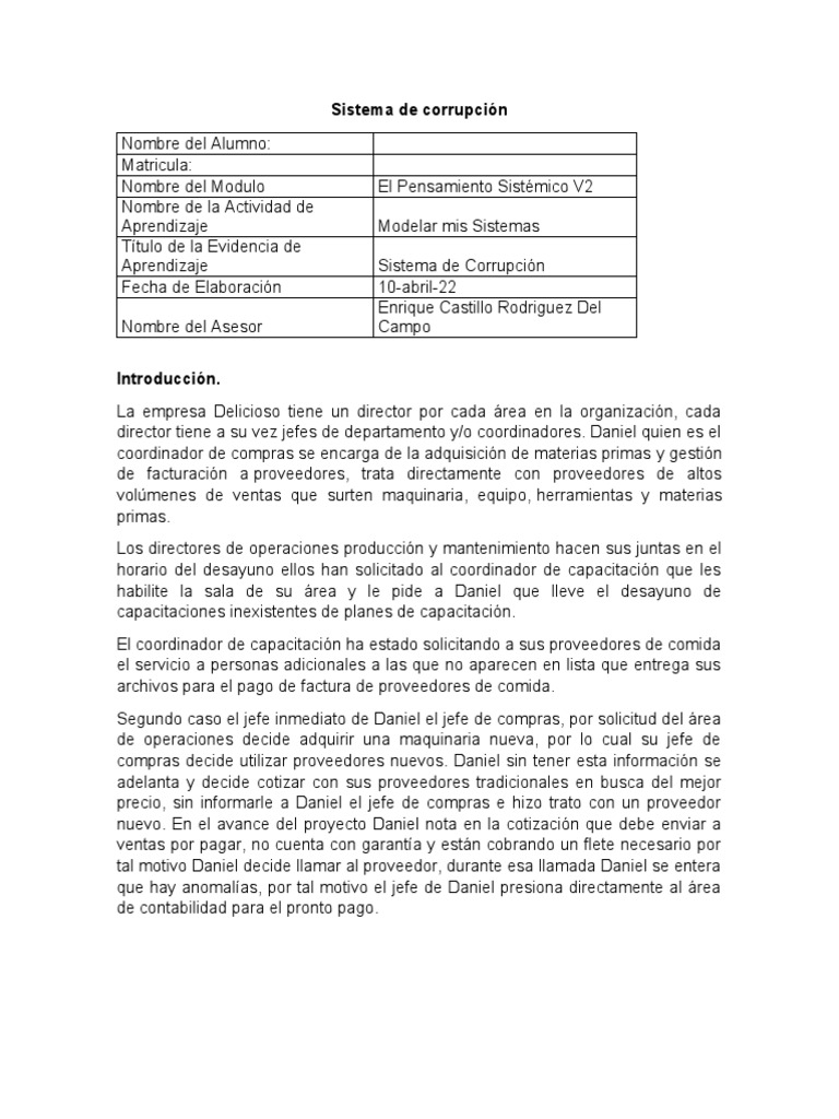 Análisis del Sistema de Corrupción UVEG | PDF | Corrupción política ...