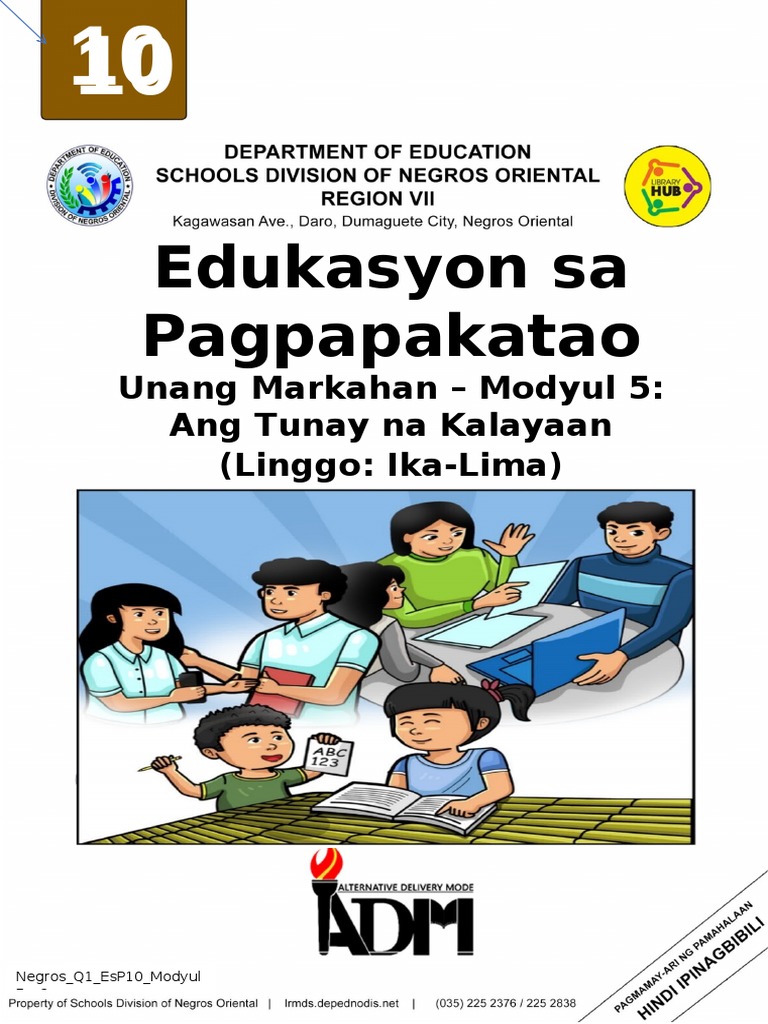 Esp 10 Quarter 1 Modyul 5 Week 5 V2 Pdf