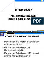 Pertemuan 1: Pengertian Dasar Logika Dan Algoritma