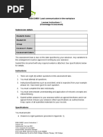 4.BSBXCM501 Assessment 1 Learner